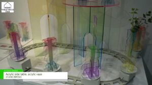 [HOME TABLE DECO FAIR 2021] Acrylic side table, acrylic vase – STUDIO RIPOSO
