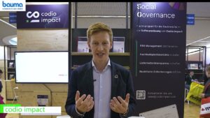 [bauma 2022 国際建設鉱業機械・建設資材製造機械・建設車輛・関連専門見本市] Centralizes and reports ESG data – codio impact